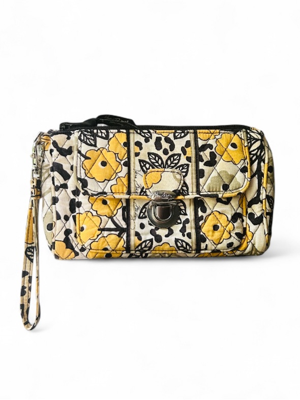 🆕🐆 Vera Bradley Floral Leopard Quilted Wristlet Wallet Retired EUC